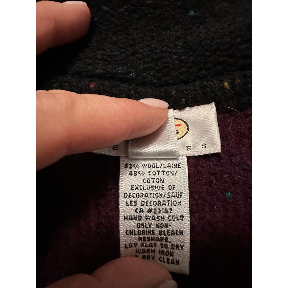 Talbots Fall Color Block Wool Duster Cardigan Siz… - image 4